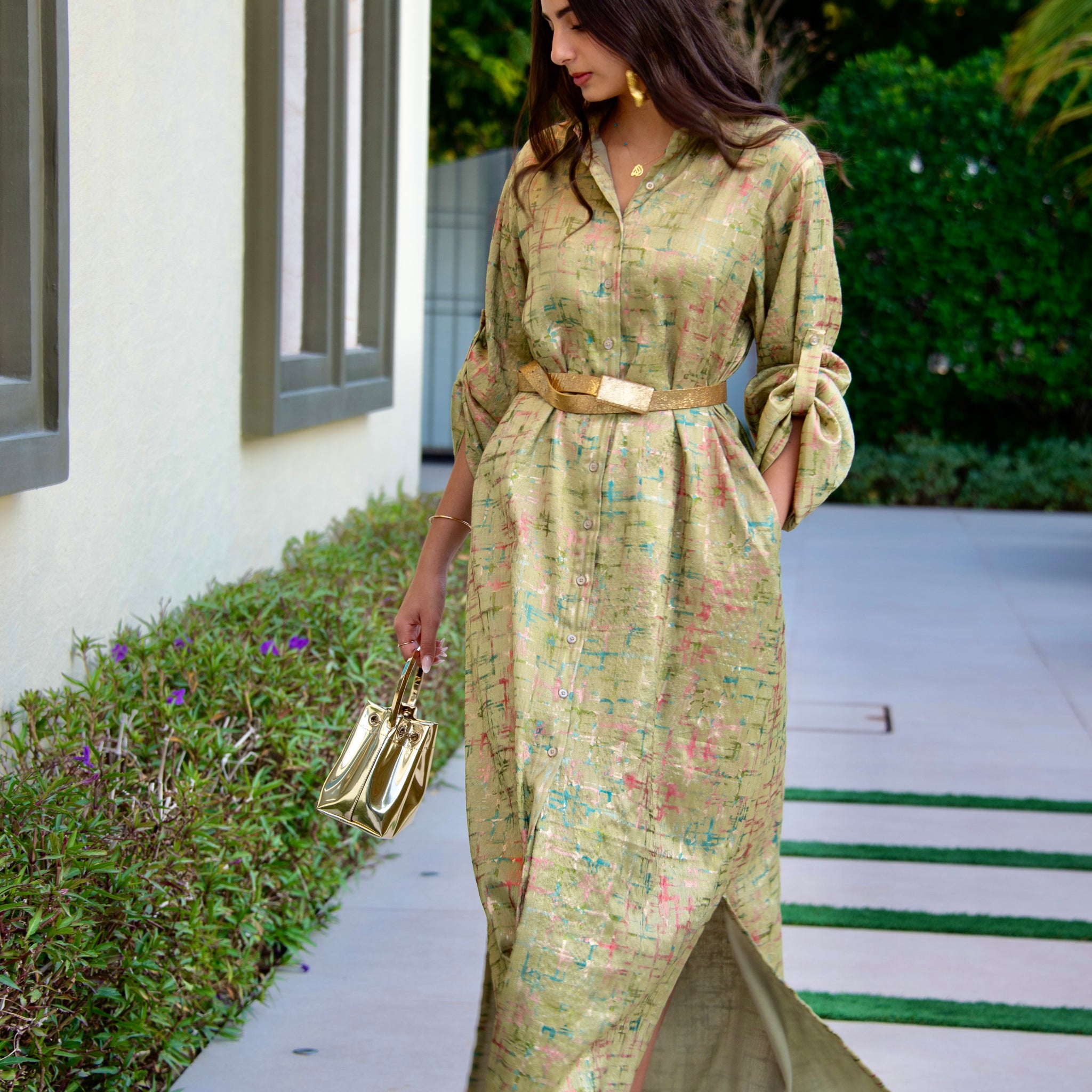 Kaia Dress Floral Green