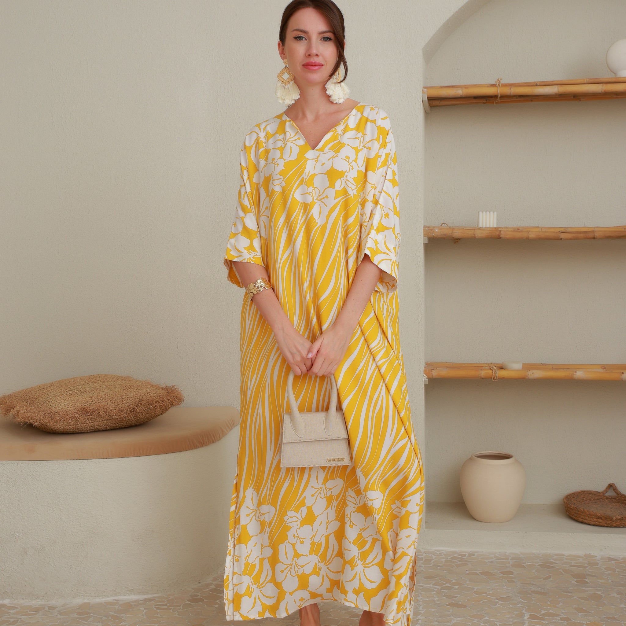 Sunlit Palm Kaftan