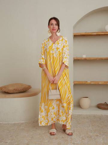 Sunlit Palm Kaftan