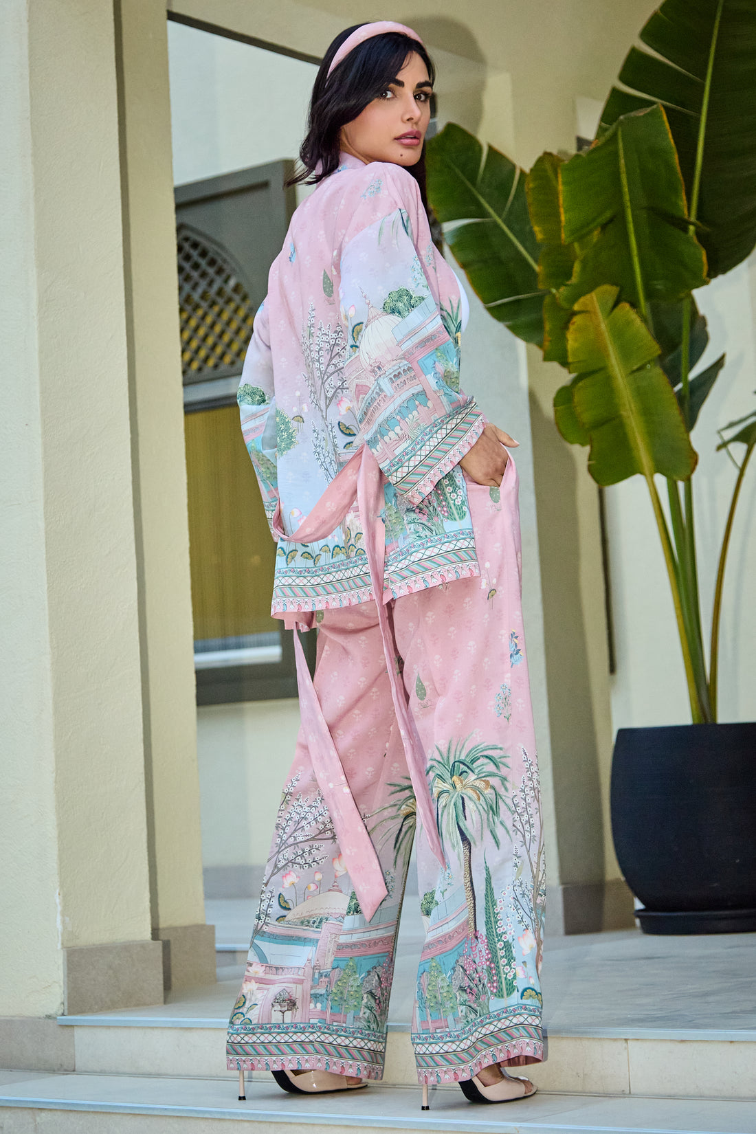 Palm Garden Set in Pink